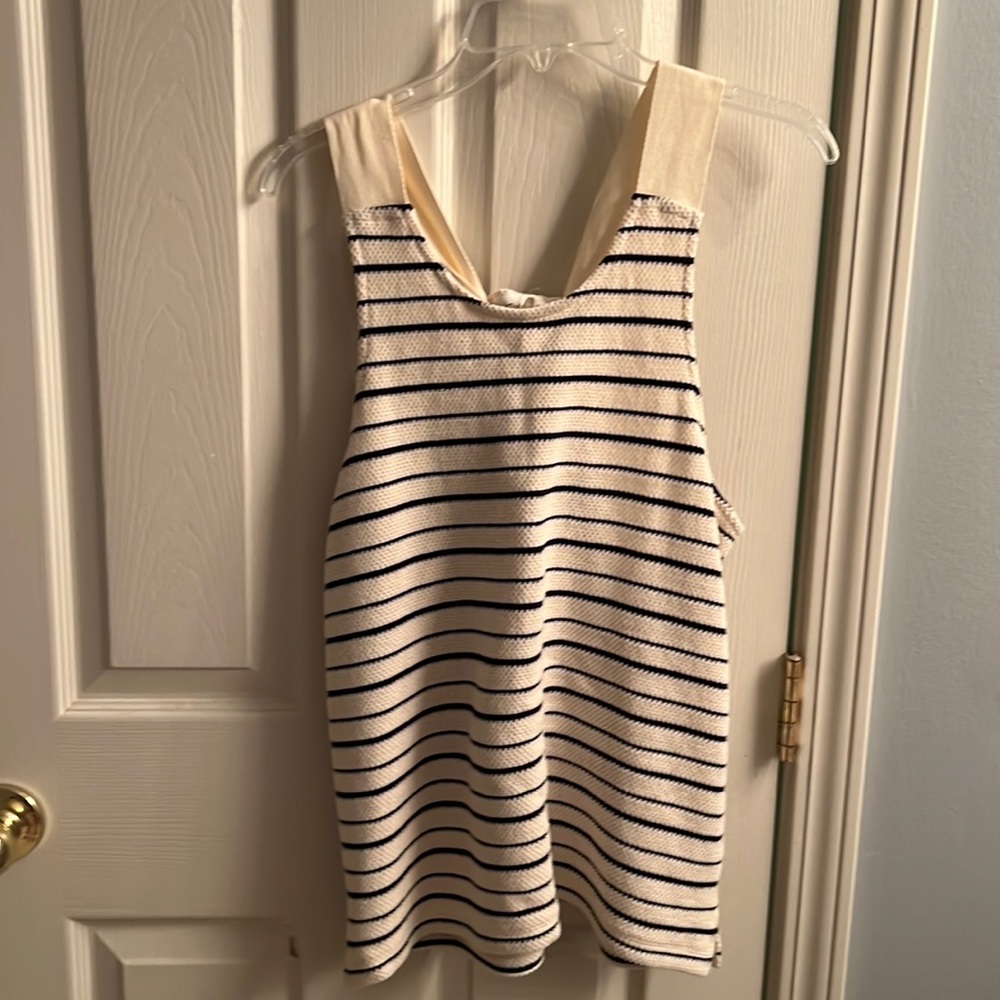 Madewell Texture & Thread Striped Bow-Back Tank Top
